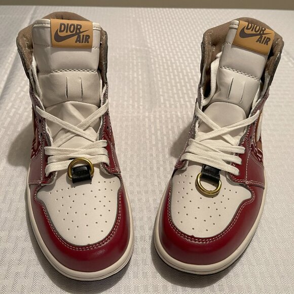 Dior Air Jordan 1 High OG 2020, Wine Red / White / Khaki, Men\'s 7 / Women\'s 8 main image 10